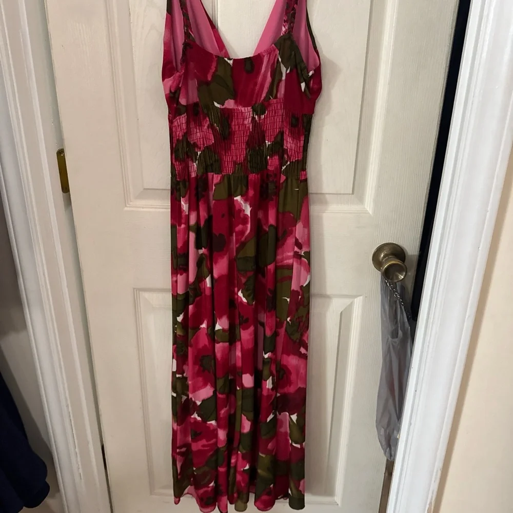 Just Love Pink and Red Halter Maxi Dress - Picture 2 of 5